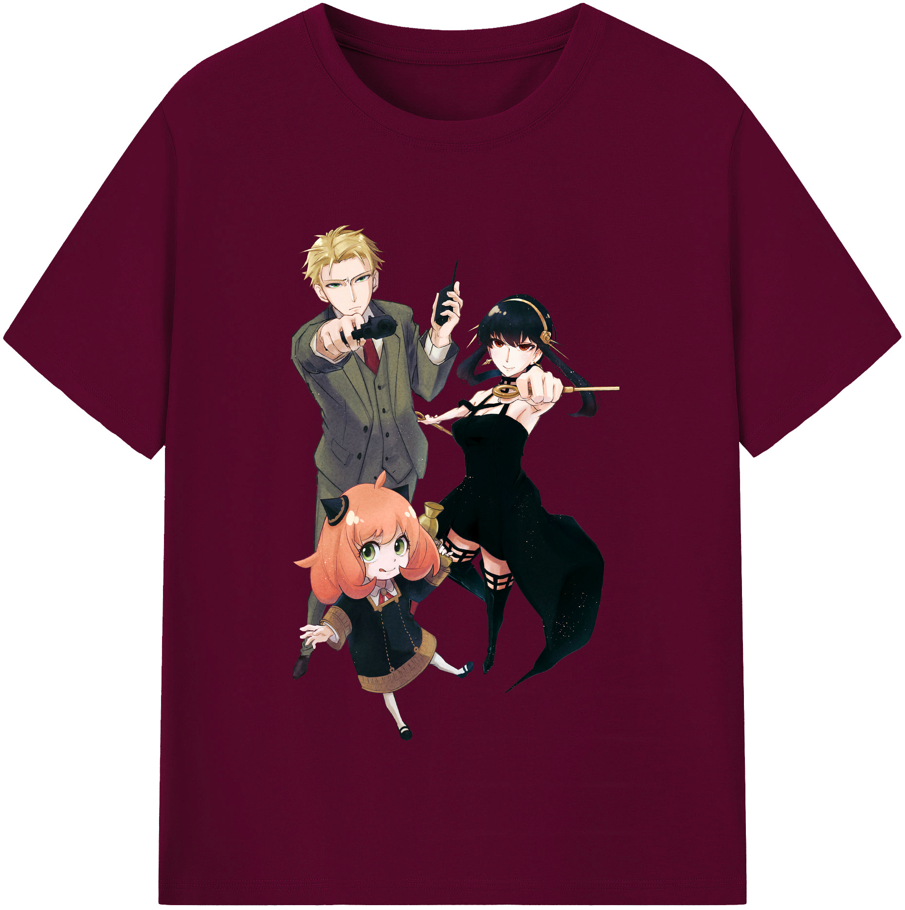 （画像用） SPY×FAMILY间谍家家酒 レディースカジュアルプリントTシャツ（綿100％）